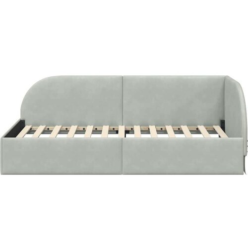 VidaXL kutni okvir kreveta svijetlo siva 80 cm x 200 cm tkanina Slike