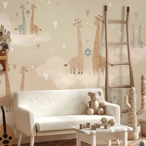  Foto tapeta - Giraffes in Love 490x350 Samoljepljiva Slike