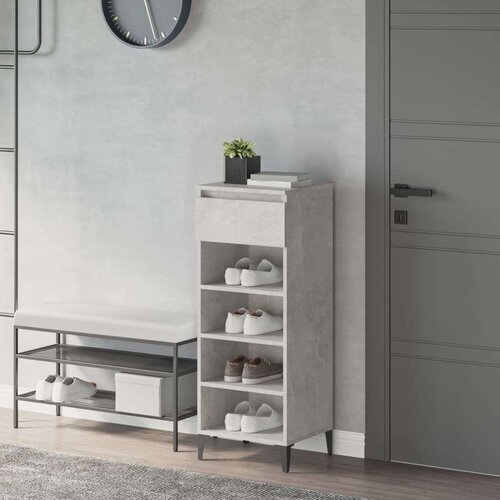 VidaXL stalak za cipele boja betona 40x36x105 cm konstruirano drvo Slike