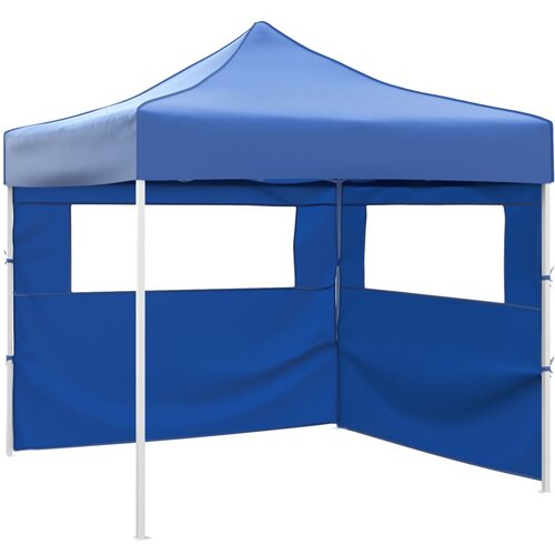  Sklopivi šator s 2 zida 3 x 3 m plavi Cene