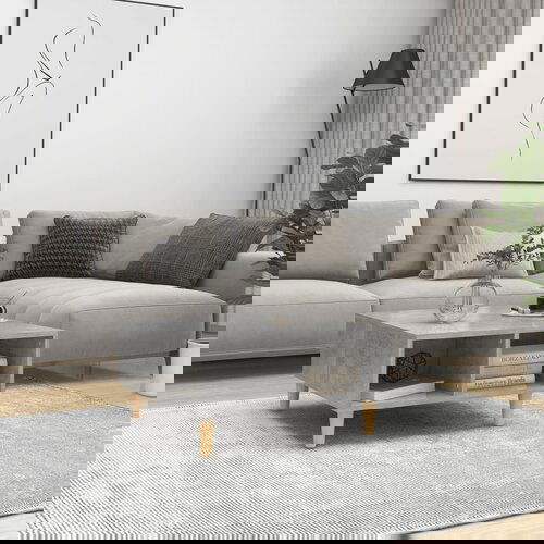 Furnova Klubska mizica betonsko siva 60x60x30 cm iverna plošča, (21915273) Cene