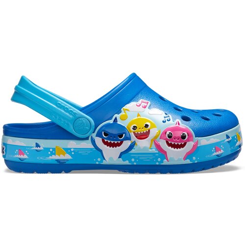 Crocs Otro&amp;scaron;ka obutev za prosti čas CrocsFLBaby Shark Band Clog Modra Slike