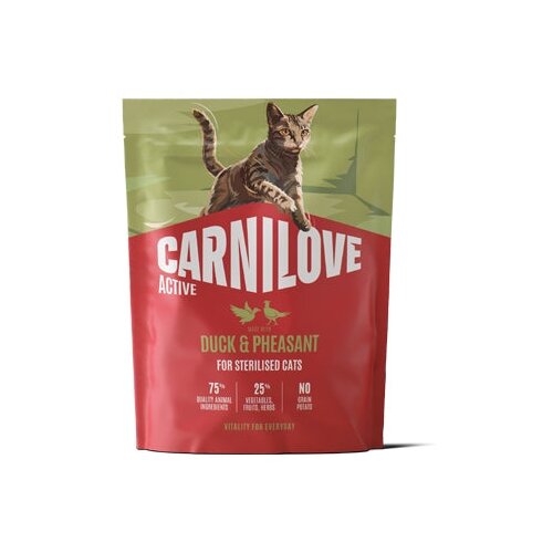 Carnilove Cat Active Adult Sterilised, briketi - raca in fazan 400 g Cene