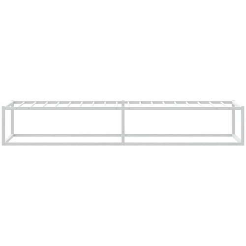VidaXL Okvir kreveta bez madraca Bijeli 100x200 cm Metalni Slike