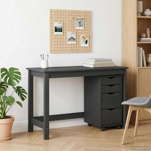  Set stola i pokretnog ormara MOSS 2 pcs Siva Cene