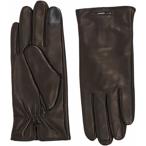 Calvin Klein Moške rokavice Modern Bar Leather Gloves K50K511017 Ck Black BAX