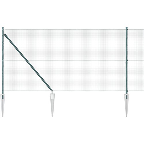vidaXL varjena žična ograja s 7 spike postov Zelena 1.2x10 m Jeklo, (22085889) Cene