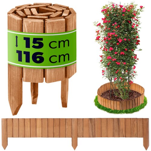 KADAX Palisade vrtna obroba lesena ograja iz kladivanega hrasta 15x116, (5000358118) Cene