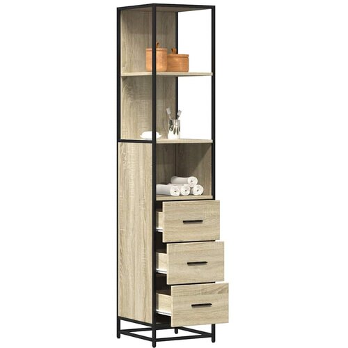 vidaXL Kopalniška omarica sonoma hrast 35x37,5x166 cm inženirski les Cene