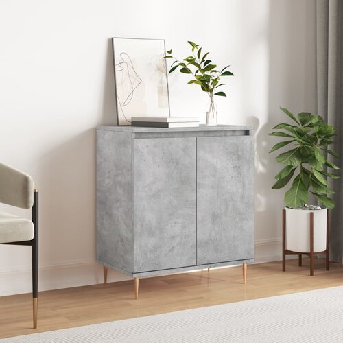 VidaXL Komoda betonsko siva 60x35x70 cm inženirski les Slike