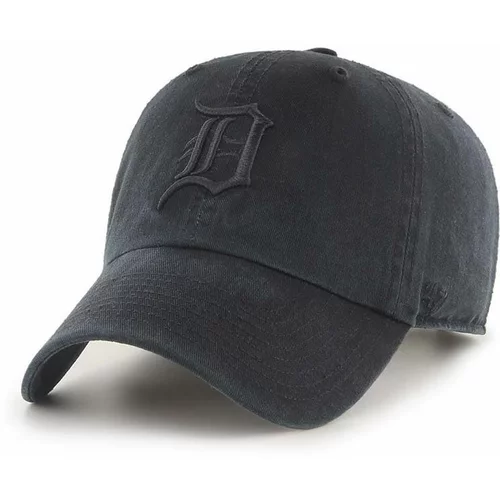 47 Brand Pamučna kapa MLB Detroit Tigers boja: crna, s aplikacijom