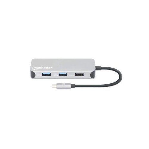 Manhattan Docking station 130615 8in1 USB-C - HDMI/3xUSB/CR/LAN/PD 100W Slike