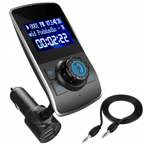  5V1 FM avto oddajnik bluetooth 2x USB polnilec 12-24V mikroSD