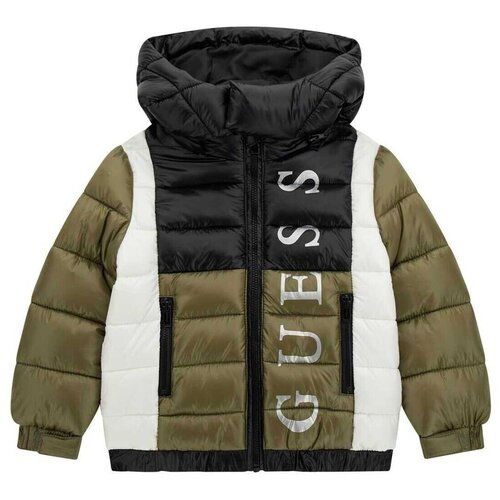 Guess Puhovke HOODED PADDED JACKET Večbarvna Slike