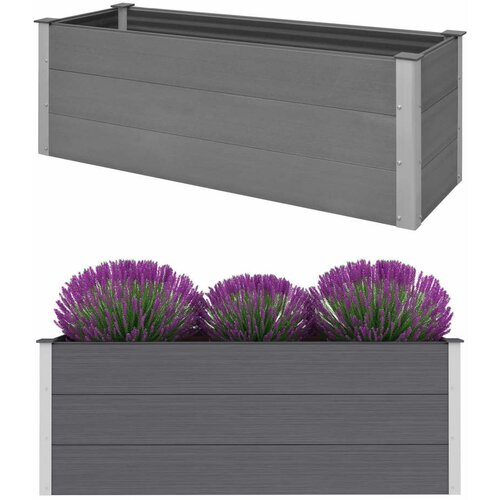  Visoka greda WPC 150x50x54 cm siva Cene