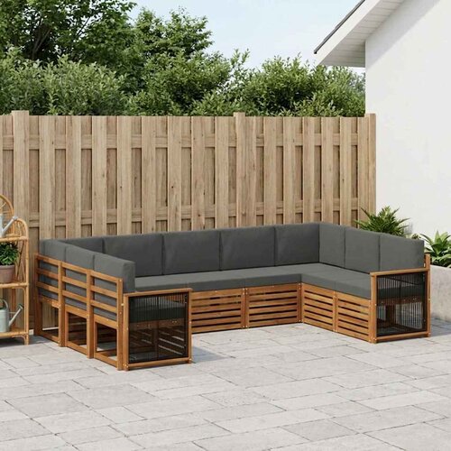  Set vanjskih sofa 7 kom. Prirodna i antracit Cijene