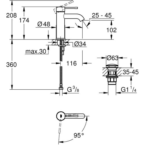 Grohe 23797001 Essence New Cold Start armatura za umivalnik Cene