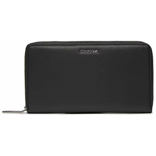 Calvin Klein Velika ženska denarnica Ck Must Xl Zip Around Wallet K60K611936 Črna