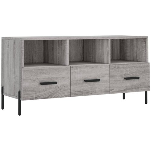 Maison Chic TV omarica - TV enota - Televizijska omarica siva sonoma 102x36x50 cm inženirski les, (21699121) Slike