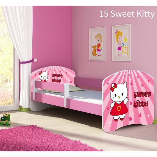  Otro&scaron;ka postelja ACMA z motivom, stranska roza 180x80 cm 15 Sweet Kitty Cene