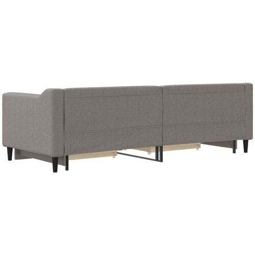 VidaXL dnevni krevet na razvlačenje smeđesivi 80 x 200 cm od tkanine Slike