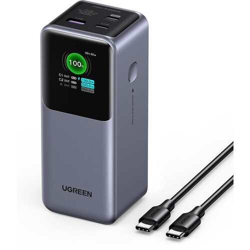Ugreen prenosna polnilna baterija 20.000mAh, 130W s pametnim digitalnim zaslonom Slike