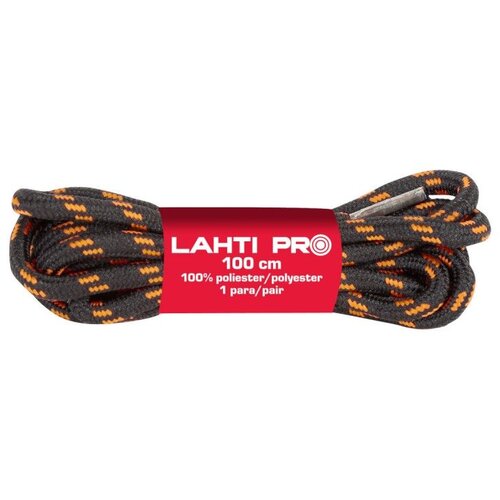 Lahti Pro okrugle vezice za obuću crno-narančaste 120 cm L9040320 Slike