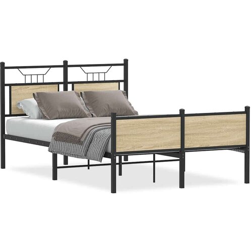VidaXL Okvir kreveta bez madraca boja hrasta sonome 120x190 cm drveni Slike