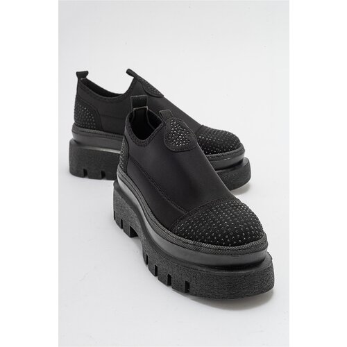 LuviShoes HERIS Black Stone Scuba Thick Soled Women's Shoes Cene