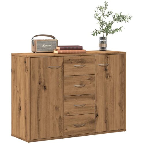 vidaXL Komoda boja hrasta artisan 88x30x64 cm od konstruiranog drva Cijene