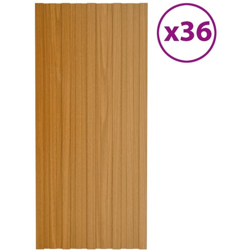 vidaXL Strešni paneli 36 kosov pocinkano jeklo naravni 100x45 cm Cene