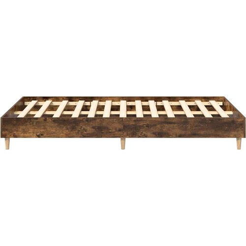 vidaXL Posteljni okvir brez vzmetnice hrast 140x190 cm inženirski les Cene