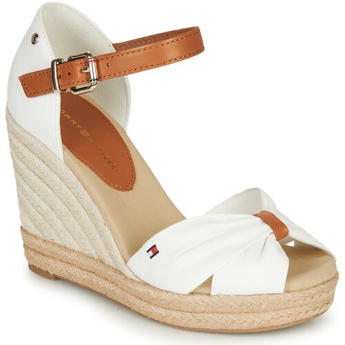 Tommy Hilfiger Sandali &amp;amp; Odprti čevlji BASIC OPENED TOE HIGH WEDGE Bela Slike