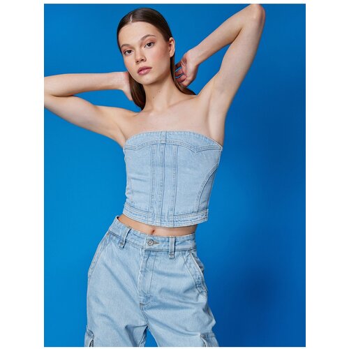 Koton Jeans Bustier Strapless Cene