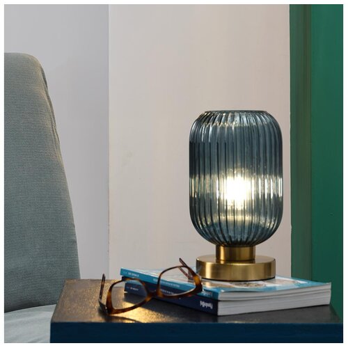  ONLI - Stona lampa DOROTY 1xE27/22W/230V plava/zlatna Cene