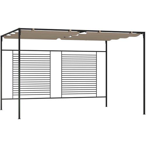 Sjenica s pomičnim krovom 3 x 4 x 2,3 m smeđesiva 180 g/m&sup2; Cijene