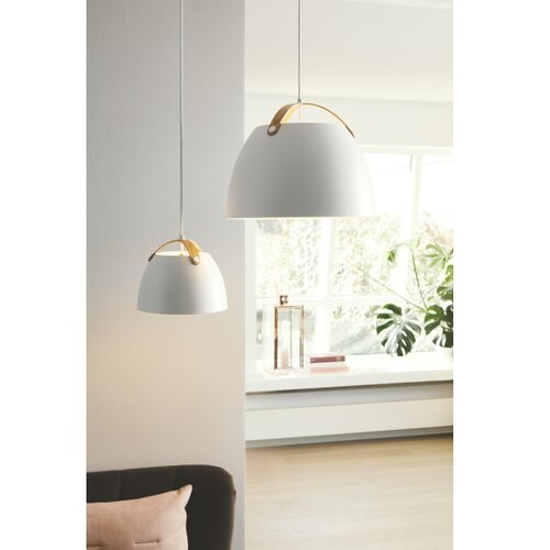 Halo Design 734870 - Visilica na sajli OSLO 1xE27/40W/230V &amp;Oslash; 40 cm bela/hrast Slike