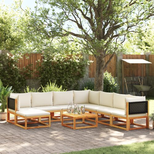 vidaXL 9-dijelna set vrtnih sofa s jastucima masivno bagremovo drvo Cene