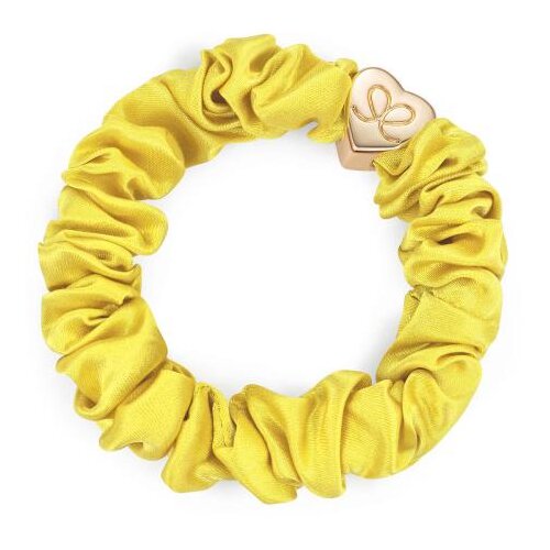 By Eloise London Silk Scrunchie Gold Heart Mellow Yellow gumice za kosu Cijene