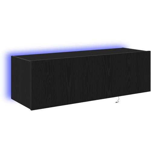  zidni ormar Zidne 2 pcs Crni hrast 100 x 35 x 31 cm Slike