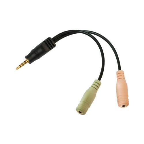 Logilink Klinke Audio Adapter [1x audio utikač 3.5 mm - 2x audio utičnice 3.5 mm] Crna Cijene