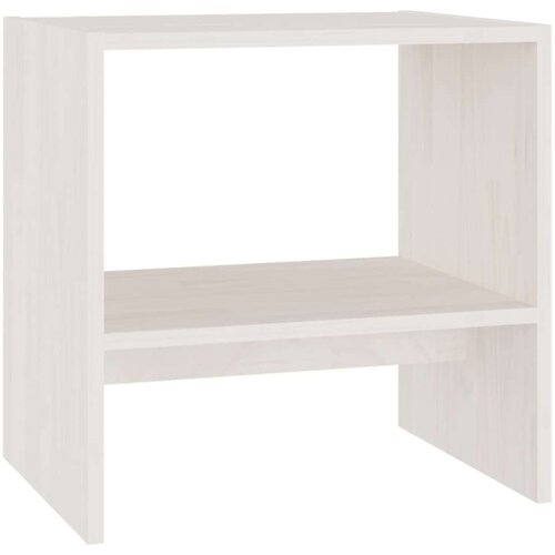VidaXL noćni ormarić bijeli 40 x 30,5 x 40 cm od masivne borovine Slike