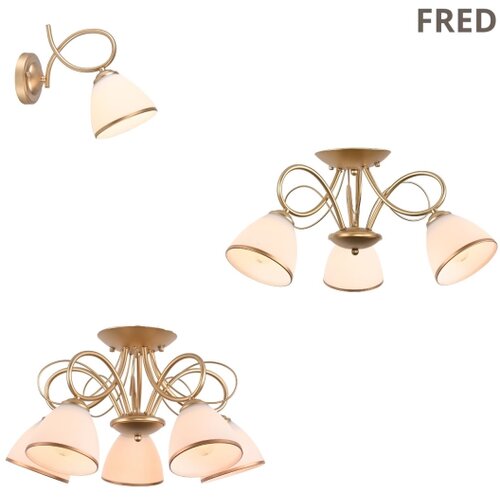 Brilagi plafonski luster fred 3xE27/60W/230V, prečnik 59 cm, bronzan Slike