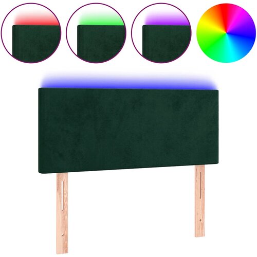  LED uzglavlje tamnozeleno 90x5x78/88 cm bar&amp;scaron;unasto Slike