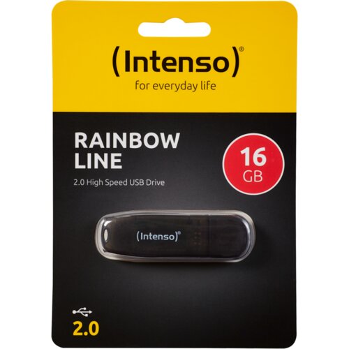 Intenso USB Flash drive 16GB Hi-Speed USB 2.0, Rainbow Line, CRNI - USB2.0-16GB/Rainbow Cijene