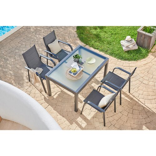 Ambia Garden STOL aluminij antracit, črna Slike