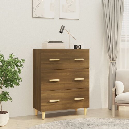 vidaXL Komoda rjavi hrast 70x34x90 cm konstruiran les Cene