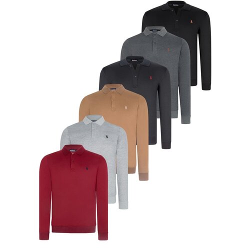 Dewberry SET OF SIX V4007 MEN&amp;#039;S SWEATSHIRT-BLACK-NAVY-ANTHRACITE-GREY-BURGUNDY-CAMEL Slike