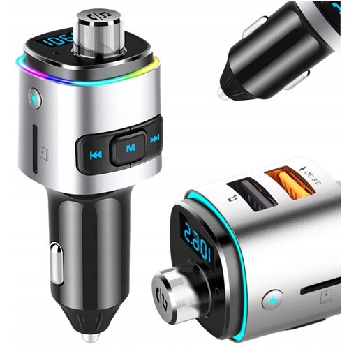 VERKGROUP LED RGB bluetooth FM oddajnik in avto polnilec 2x USB 12V-24V, (5000238796) Cene