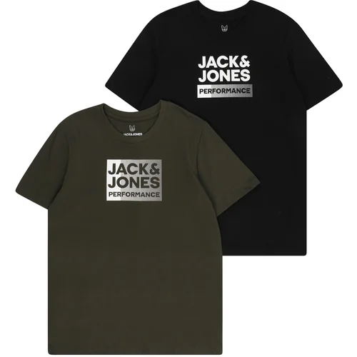 Jack & Jones Majica oliva / črna / bela